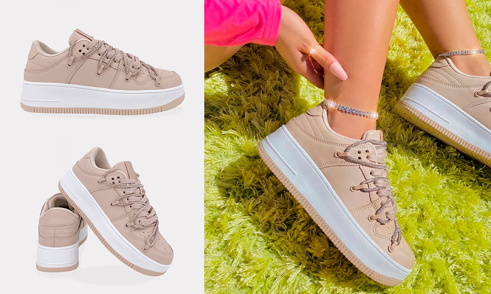 Kayla – Tenis para Mujer Color Nude