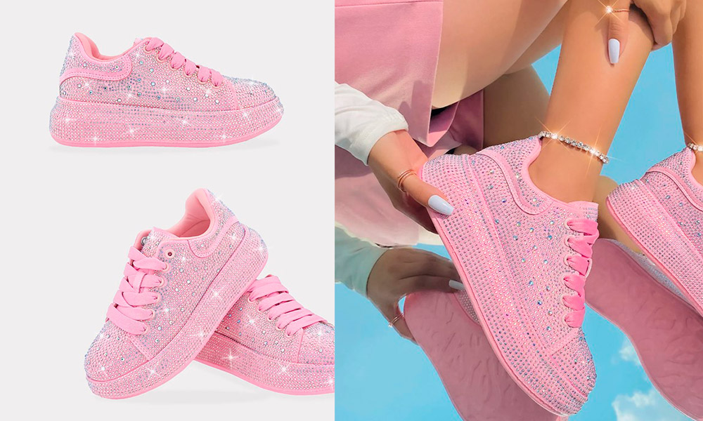 Pamela – Tenis Rosa con Brillos