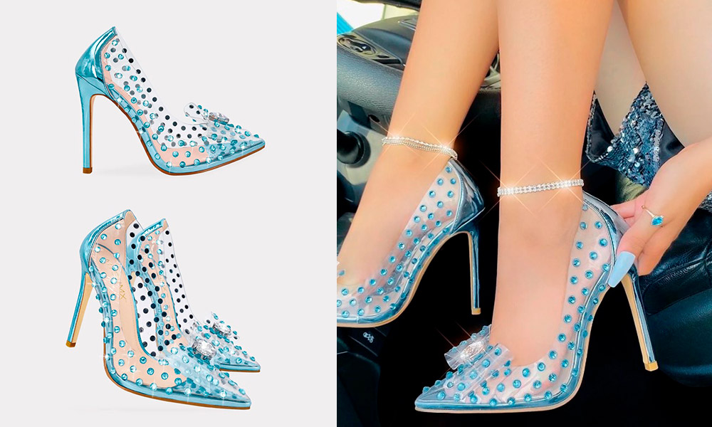 Princess – Zapatillas Azules con Mica Transparente
