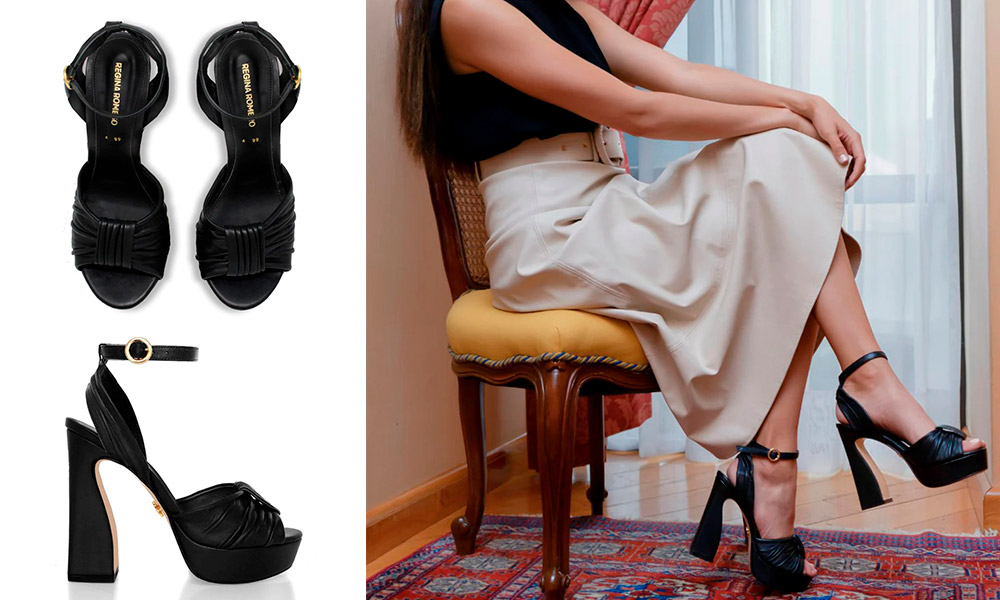 Bernadette 125 – Zapatos de Plataforma Negros