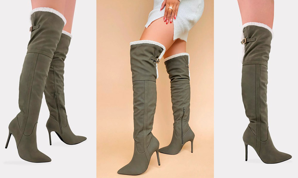 Botas Largas Verdes de Moda