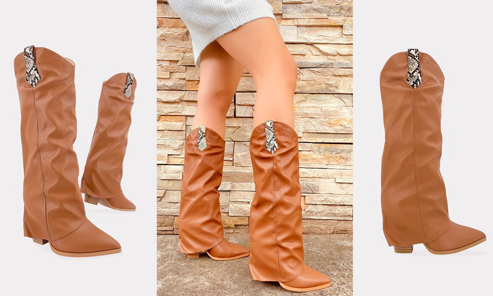 Maddy – Botas Vaqueras para Mujer Color Camel