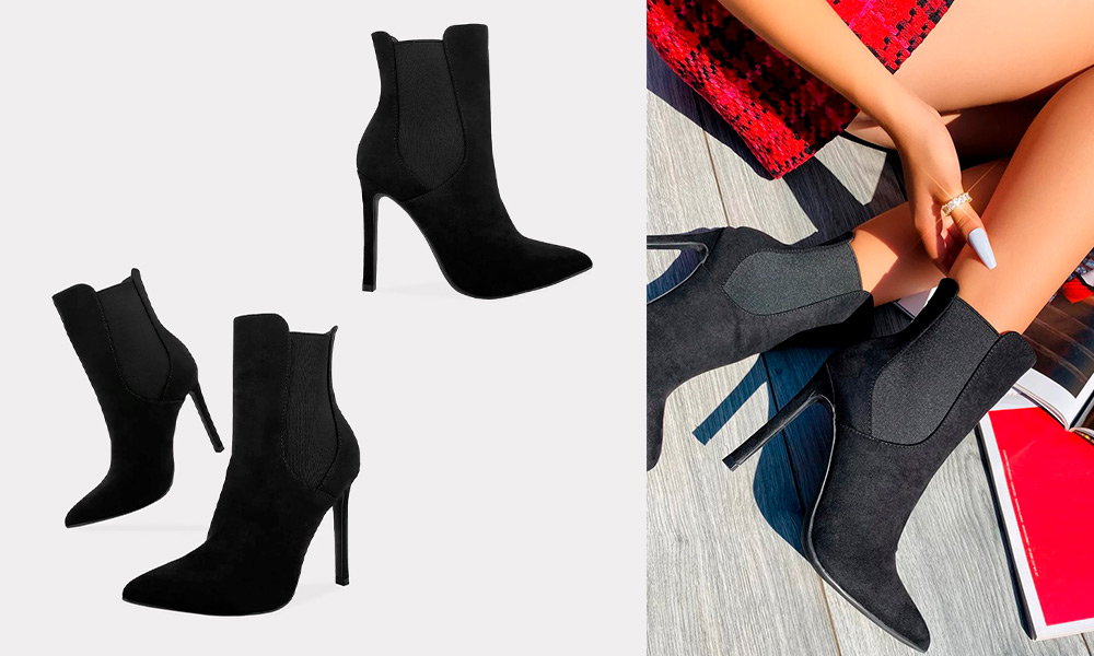 Darcy – Botines Negros con Tacones de Aguja