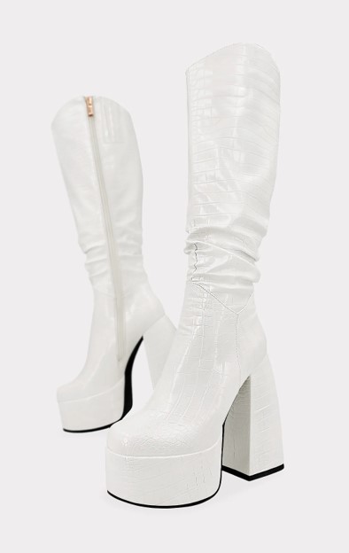 Botas blancas para mujer