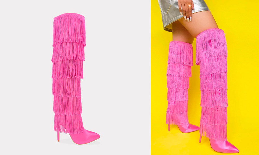 Botas Largas Rosa de Moda