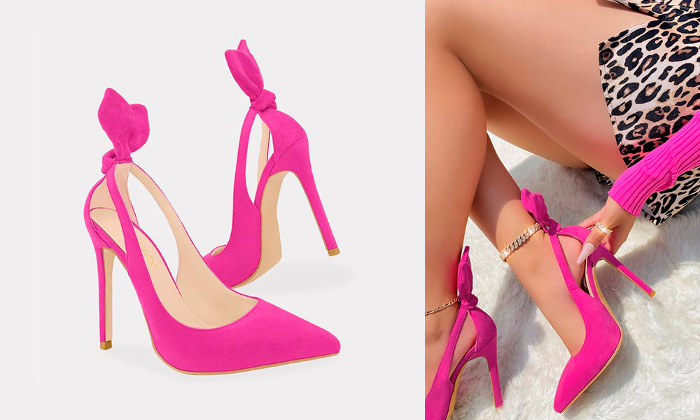 Blonde – Zapatillas Rosa con Tacones de Aguja Altos