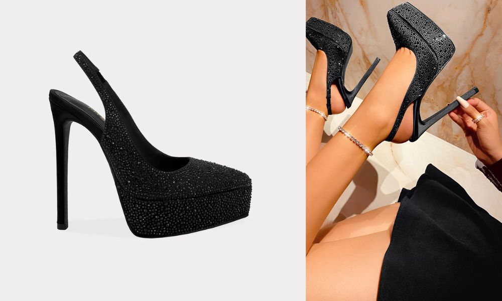 Zara – ¡Zapatillas de Plataforma con Brillos que Deslumbran!