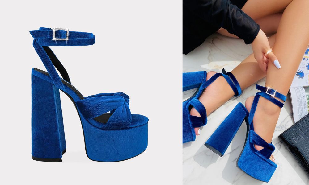 Idol – Zapatillas de Plataforma en Terciopelo