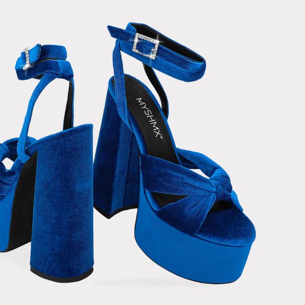 Zapatos de Plataforma con Tacón Cuadrado