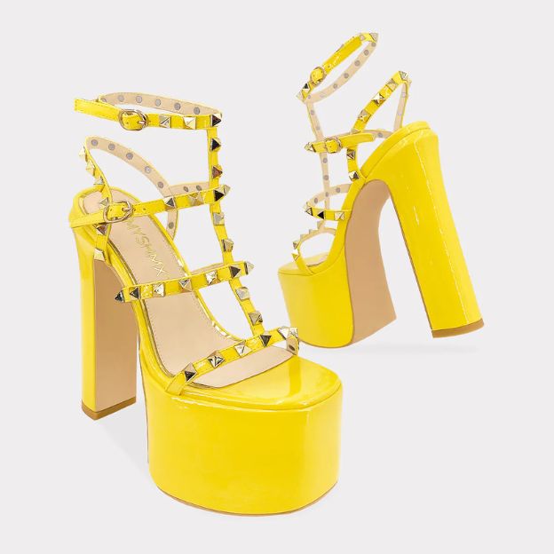 Tacones Altos Amarillos