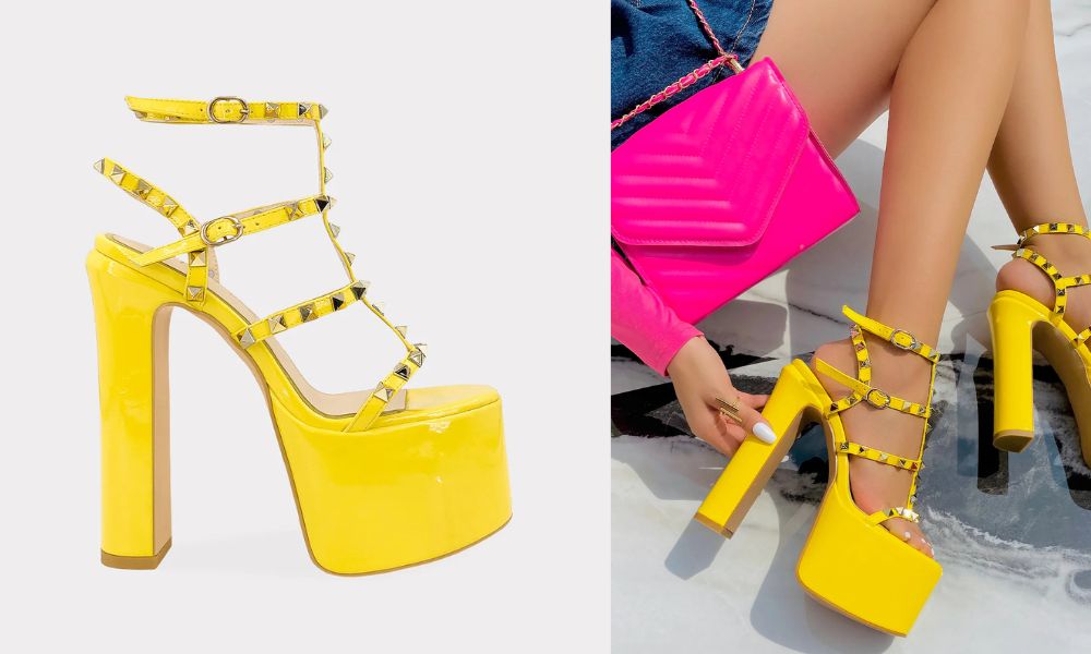 Victoria – Eleva Tu Estilo con Zapatos de Plataforma Amarillos