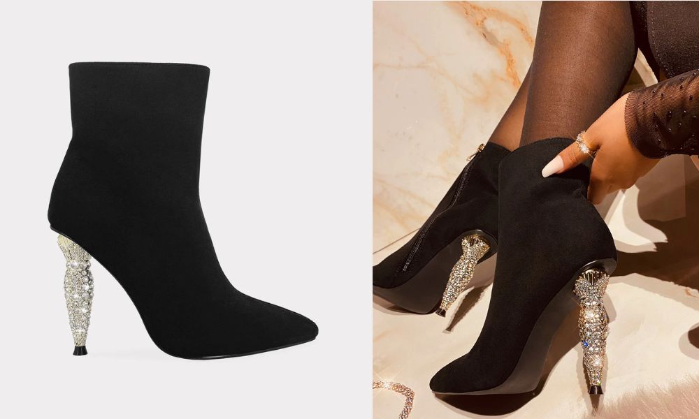 Fantasy – Botines con Tacón de Aguja Negros