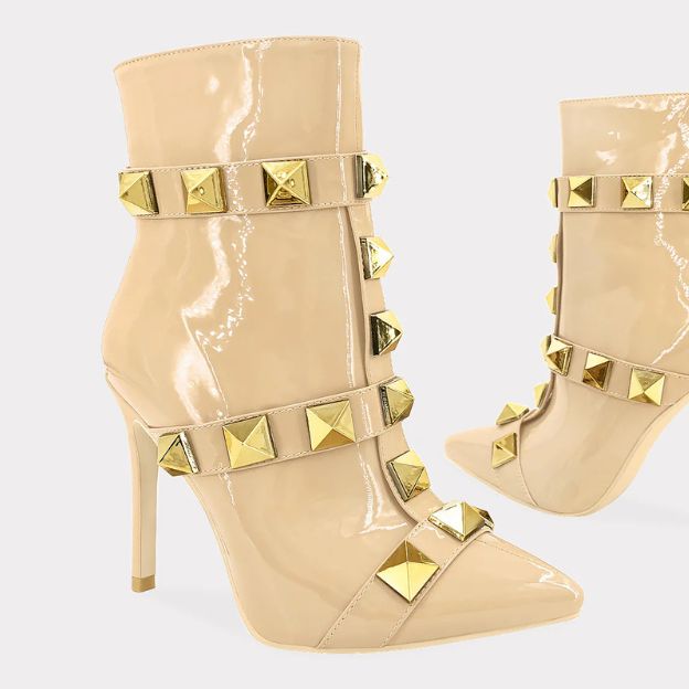 Botas Nude con Estoperoles