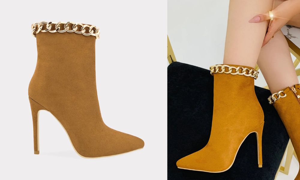 Cartier – Deslumbra con los Botines de Gamuza y Cadena Dorada