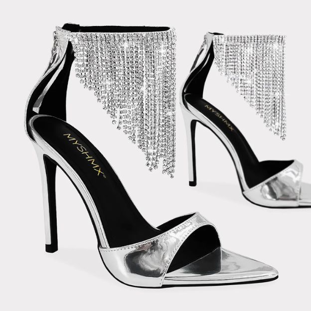 Zapatillas de Moda Plateadas