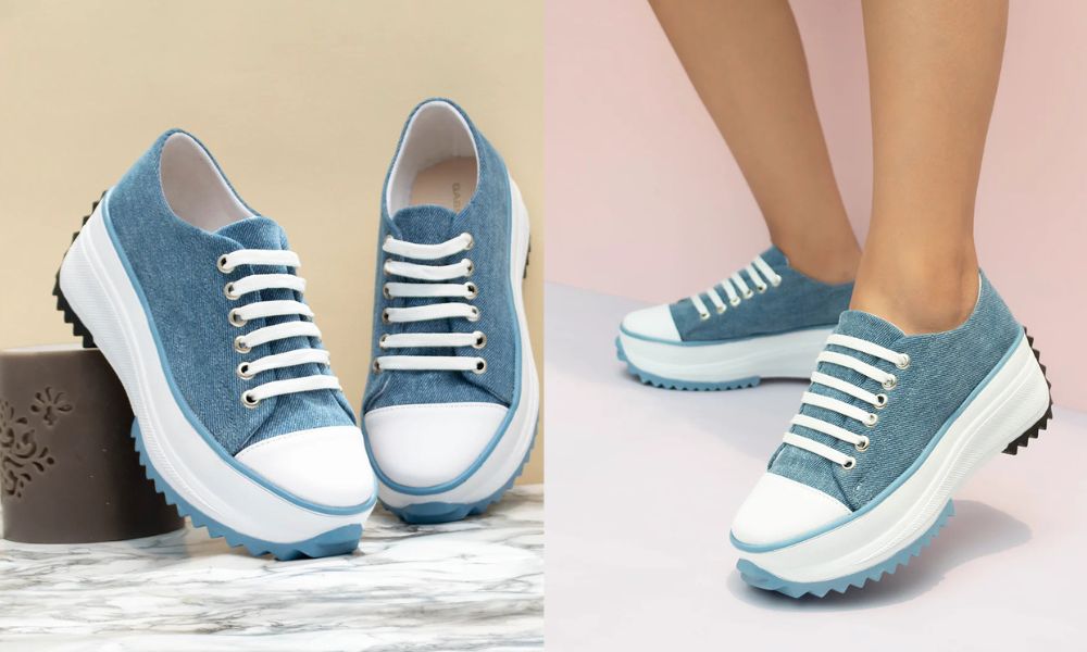 453-0023 – Tenis Color Mezclilla Para Mujer