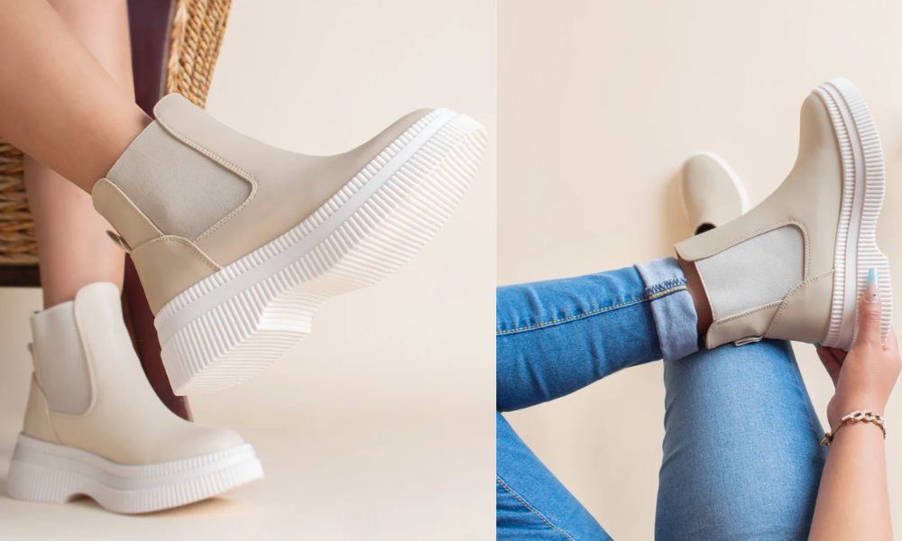 383-0276 – Botas Beige para Mujer, Elegancia y Confort