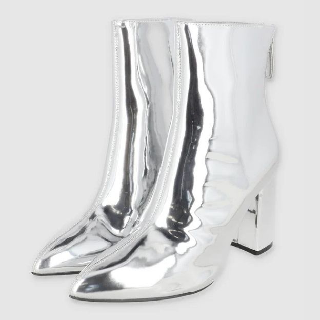 Botines Plateados para Mujer