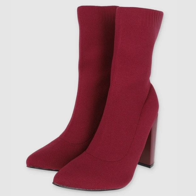 Botines de Moda Color Vino