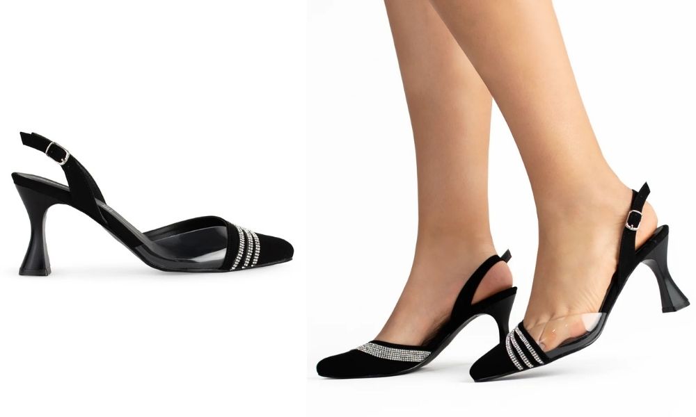 404-0697 – Zapatillas Negras de Tacón Bajito para Fiestas